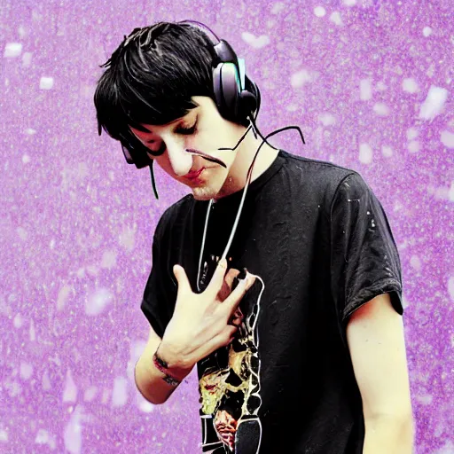 Image similar to dj porter robinson as a wet rat