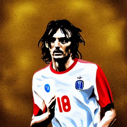 Prompt: paolo maldini italia, digital art