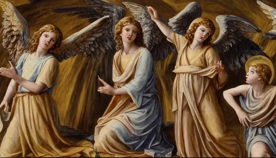 Image similar to angels as portrayed in the bible