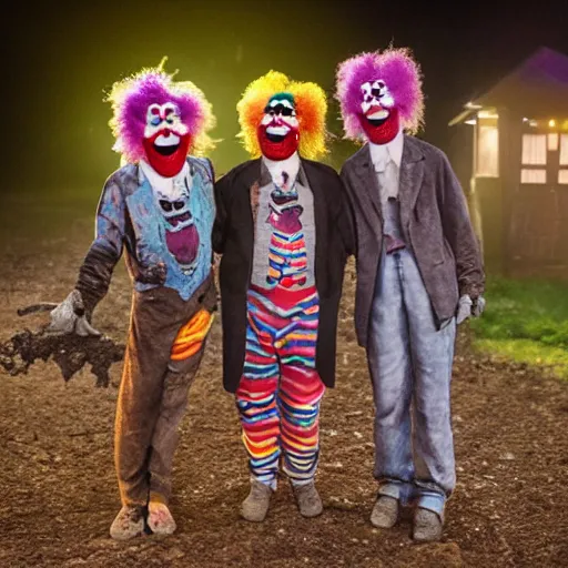 Image similar to dirt - covered night clowns