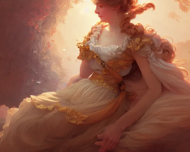 Image similar to photography of jean - honora © fragonard, deep focus, d & d, fantasy, intricate, elegant, highly detailed, digital painting, artstation, concept art, matte, sharp focus, illustration, hearthstone, art by artgerm and greg rutkowski and alphonse mucha