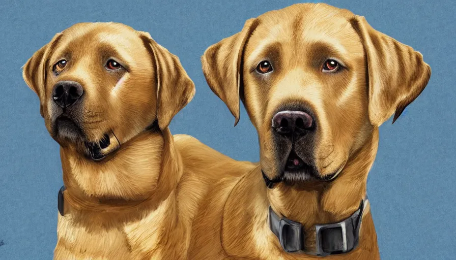 Prompt: Digital painting of a labrador as President of the United States, hyperdetailed, artstation, cgsociety, 8k