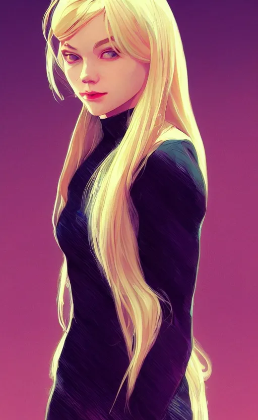 Prompt: Gwen Stacy, highly detailed, digital painting, artstation, facing camera, concept art, smooth, sharp focus, illustration, art by artgerm and alphonse mucha, high definition digital art, dramatic lighting, in the style of ilya kuvshinov and Ross tran