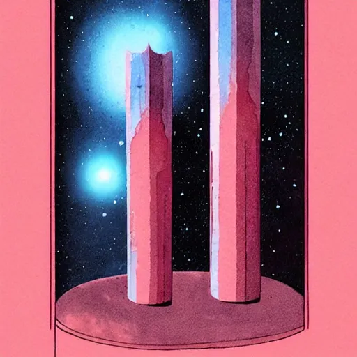 Image similar to tearless ancient cosmic candles, by karel thole, watercolor, trending on cgsociety