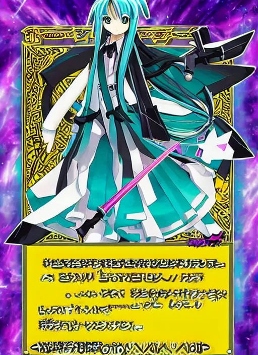 Prompt: hatsune miku yu-gi-oh card