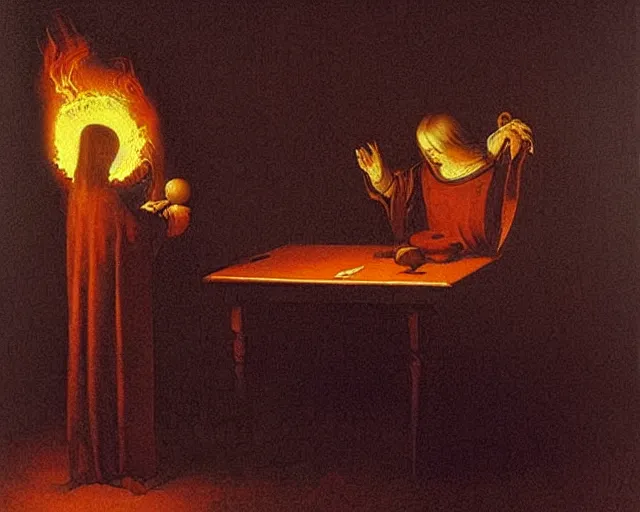 Image similar to burning the midnight oil, a simple vector pop surrealism, by ( leonardo da vinci ) and greg rutkowski and rafal olbinski