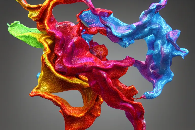 Image similar to Painful pleasures by Lynda Benglis, octane render, 4k, 8k, sharp, very very beautiful, stunning, twisted flux