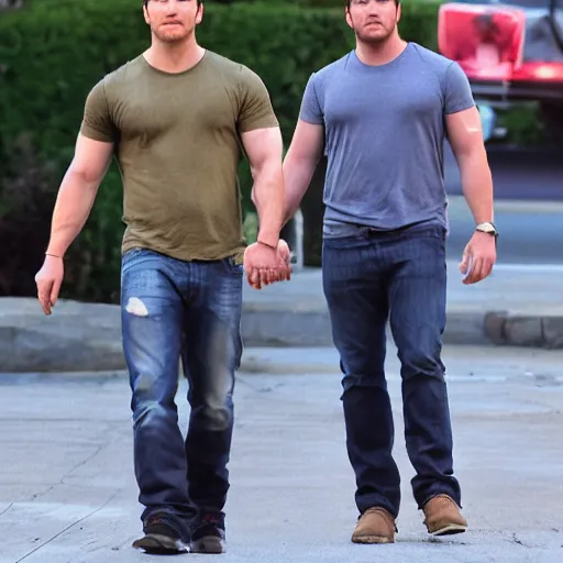 Prompt: chris pratt and mario on a date