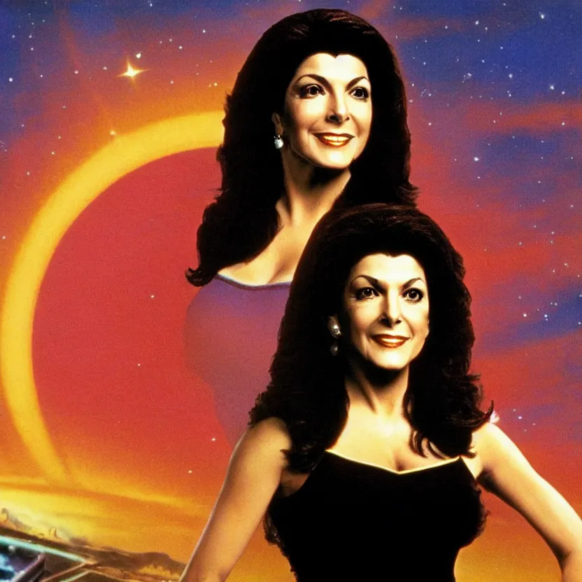 Prompt: deanna troi in the style of midjourney