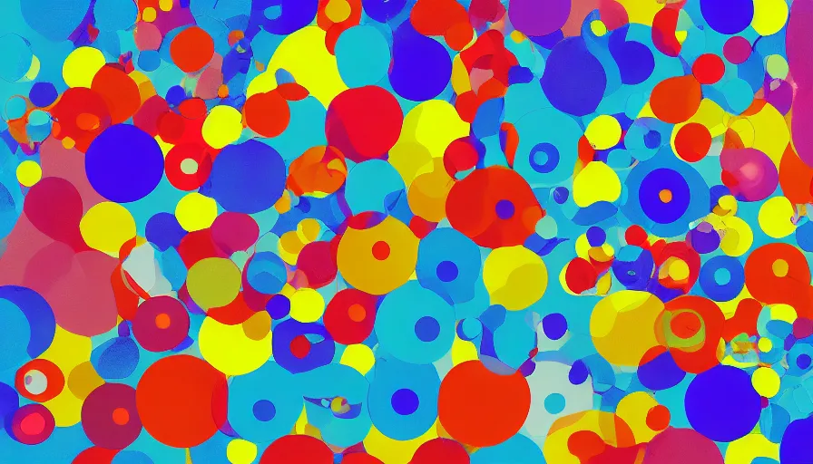 Prompt: twitter bot network pop art with symetric dots