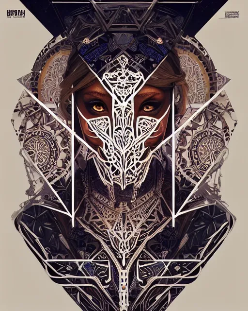 Image similar to symmetry!! portrait of a machine from horizon zero dawn, machine face, decorated with islamic motifs, intricate, elegant, highly detailed, digital painting, artstation, concept art, smooth, sharp focus, illustration, art by artgerm and greg rutkowski and alphonse mucha, 8 k