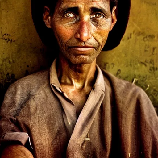 Image similar to this person is a leader, portrait photograph, by steve mccurry
