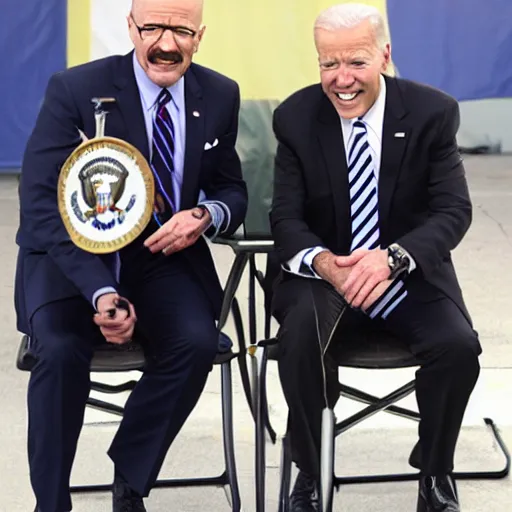 Image similar to walter white and biden