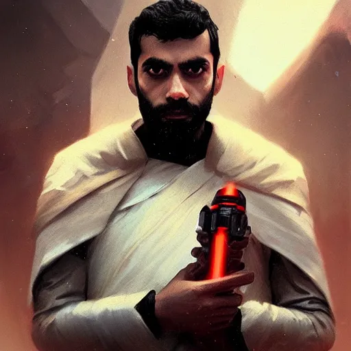 Image similar to A portrait of Rahul Kohli, sith, star wars art, art by greg rutkowski, matte painting, trending on artstation