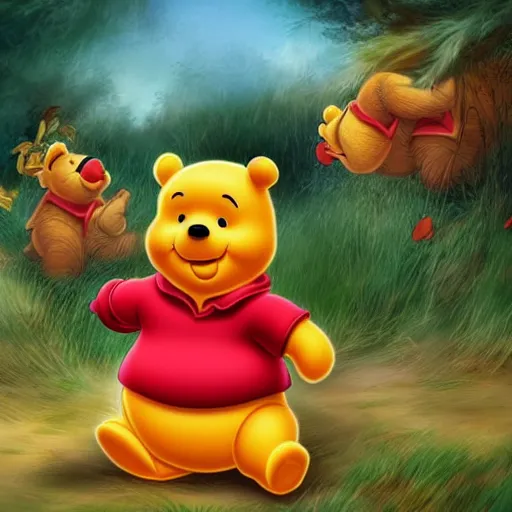 Prompt: xi jinping as winnie the pooh, award winning creature portrait photography, extremely detailed, artstation, 8 k, sensual lighting, incredible art, wlop, artgerm