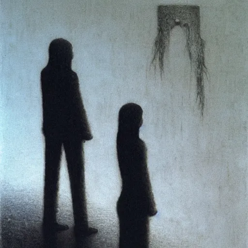 Image similar to Interrogator. Zdzisaw Beksinski