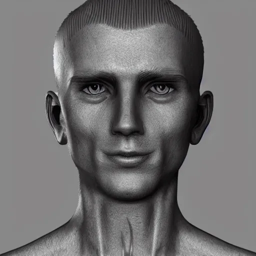 Image similar to cat human hybrid, 3 d render, male