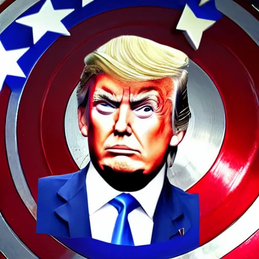 Prompt: Donal Trump as captain America, high resolution photo realistic