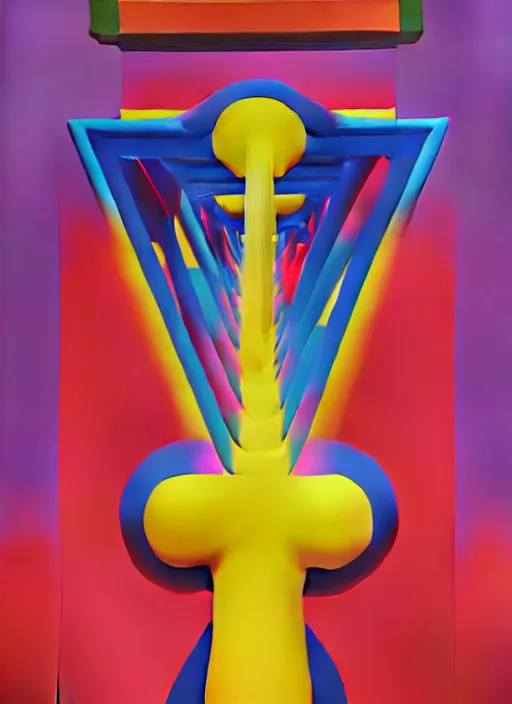 Image similar to abstract sculpture by shusei nagaoka, kaws, david rudnick, airbrush on canvas, pastell colours, 8 k