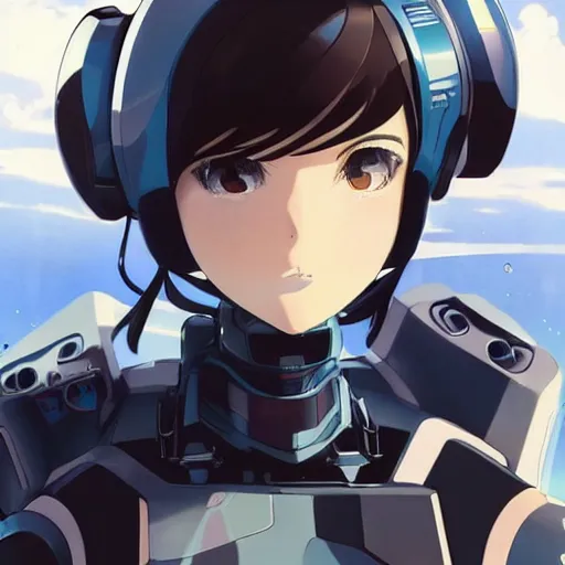 Image similar to Girl mecha pilot by Kuvshinov Ilya, very very very very very very beautiful, Anime Key Visual, dramatic wide angle, by Studio Trigger, daily deviation, trending on artstation, faved watched read, sharp focus, makoto shinkai traditional illustration collection aaaa updated watched premiere edition commission ✨ whilst watching fabulous artwork \ exactly your latest completed artwork discusses upon featured announces recommend achievement
