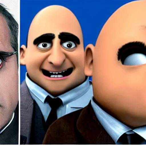 Prompt: steve carell as Gru