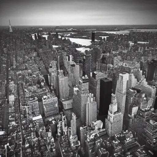 Image similar to view of New York from the perspective of an ant