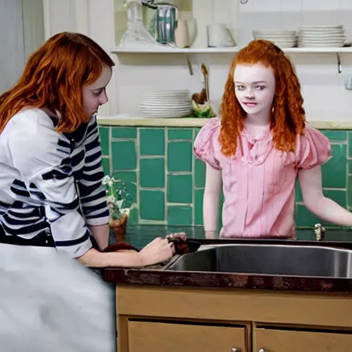 Image similar to photo of a kitchen sink with sadie sink inside it