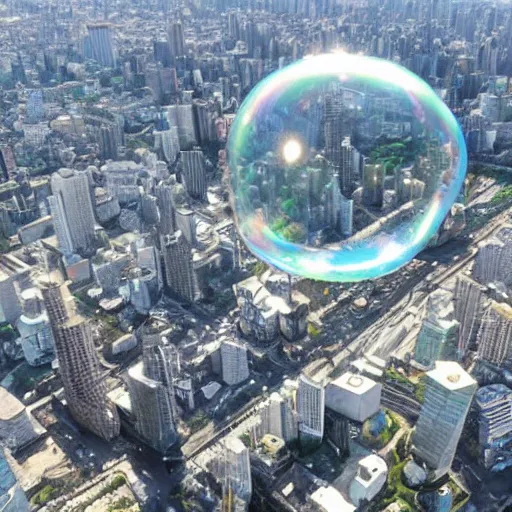 Image similar to bubble-formed city