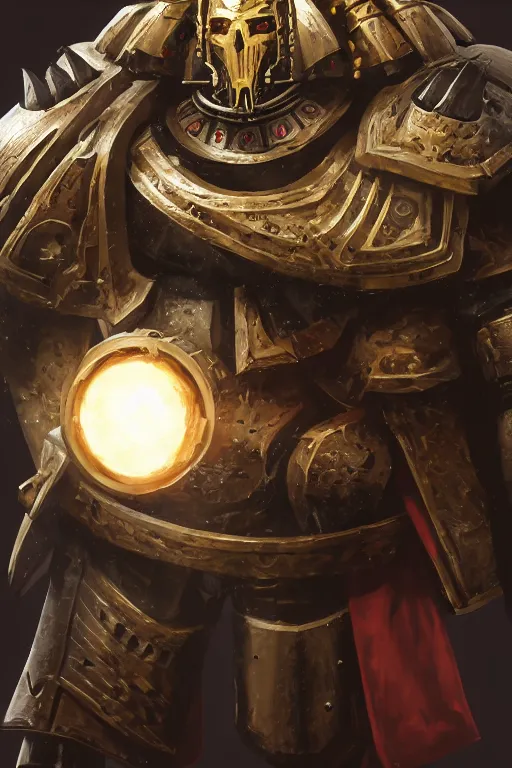 Image similar to armor portrait heros warhammer 4 0 k horus heresy fanart - the primarchs emperor by johannes helgeson animated with vfx concept artist & illustrator global illumination ray tracing hdr fanart arstation zbrush central hardmesh 8 k octane renderer comics stylized