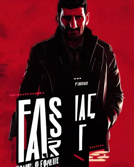 Prompt: fares fares as a detective, crime drama movie poster art, volumetric lighting, artstation, smoke, noir, tom whalen