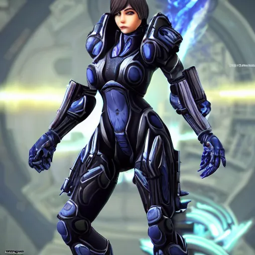 Image similar to full body shot of 2B in the Starcraft 2 universe, highly-detailed