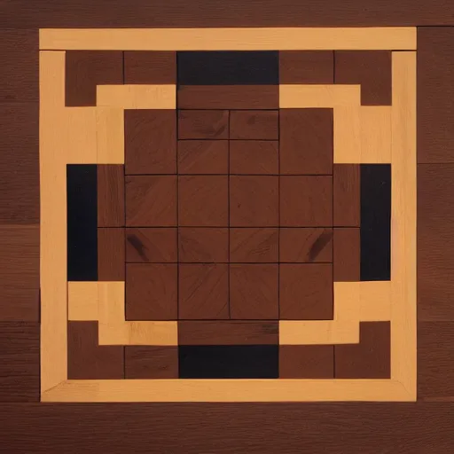Image similar to a parquetry representation of Han Solo