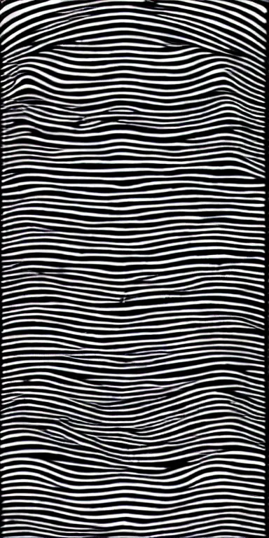 Image similar to cosmic horror by bridget riley