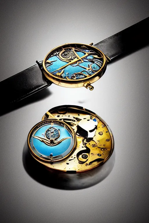 Image similar to a watch melting in the style of salvador dali