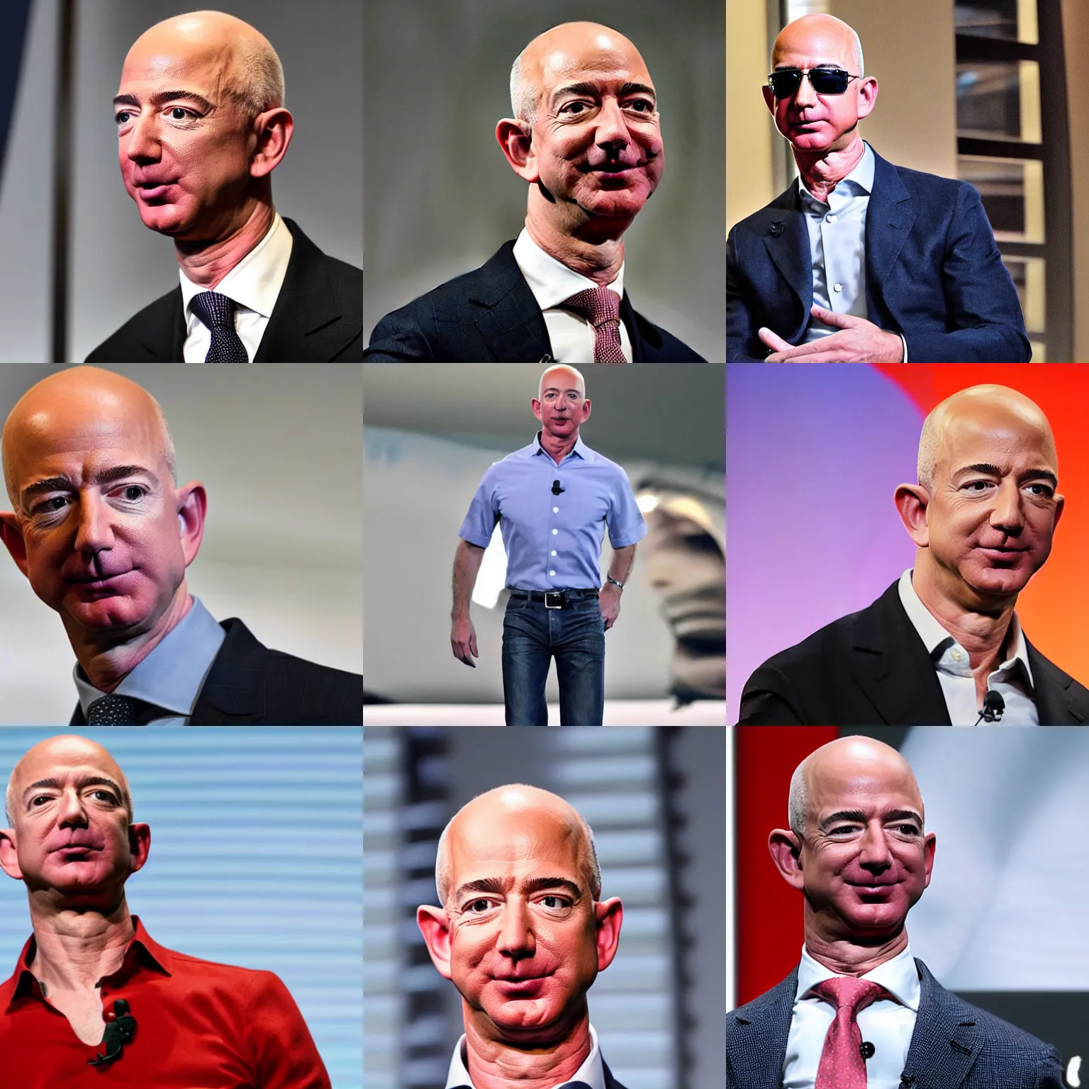 Prompt: Jeff Bezos with a very long neck