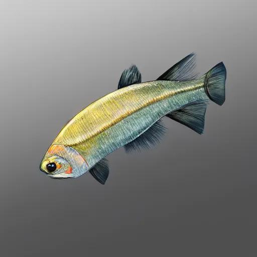 Image similar to A fish with eyelashes, digital art, photorealistic