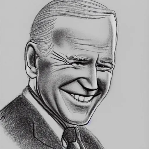 Image similar to milt kahl pencil sketch of joe biden