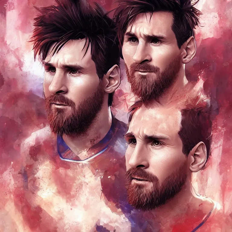 Prompt: lionel messi portrait, made by stanley artgerm lau, wlop, rossdraws, james jean, andrei riabovitchev, marc simonetti, yoshitaka amano, artstation