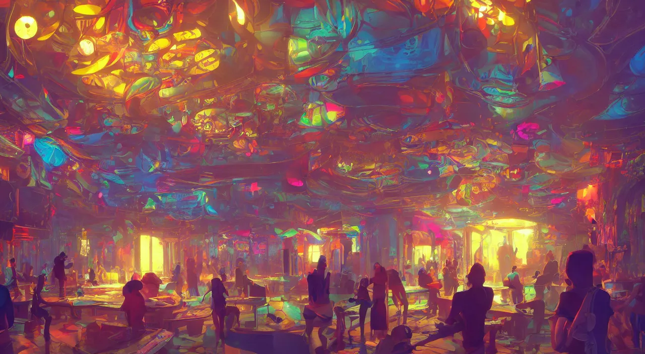 Image similar to bazaar zouk oriantal multicolorful sky shine place mosquet painting stylized digital video game icon global illumination ray tracing 8 k hd resolution, by ilya kuvshinov and cushart krentz and gilleard james