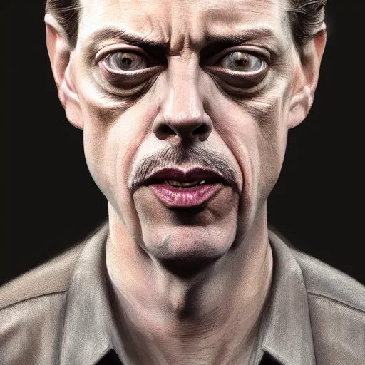 Prompt: steve buscemi hyper detailed, digital art, trending in artstation, cinematic lighting, studio quality, smooth render, unreal engine 5 rendered, octane rendered, art style by klimt and nixeu and ian sprigger and cushart