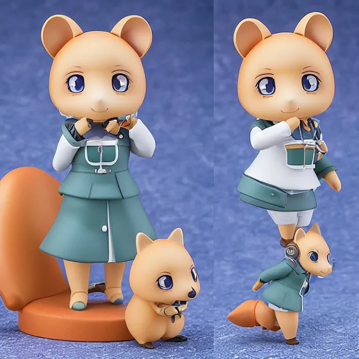 Image similar to quokka, an anime nendoroid of a quokka, figurine, detailed product photo