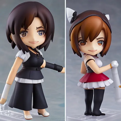 Prompt: high quality portrait flat matte painting of Emma Watson in the style of nendoroid and One Piece Nami , flat anime style, thick painting, medium close-up