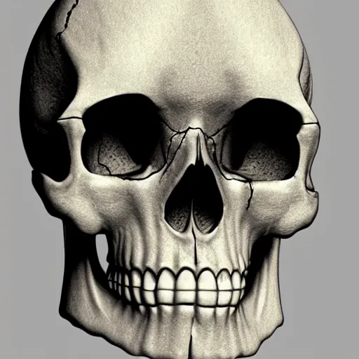 Image similar to half of human skull