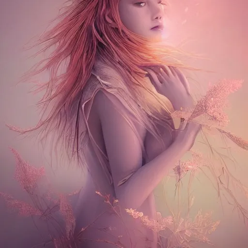 Prompt: in between dreams. beautiful and detailed artistic digital art by vincent bons ( 2 0 2 2 ). interesting soft colour scheme.