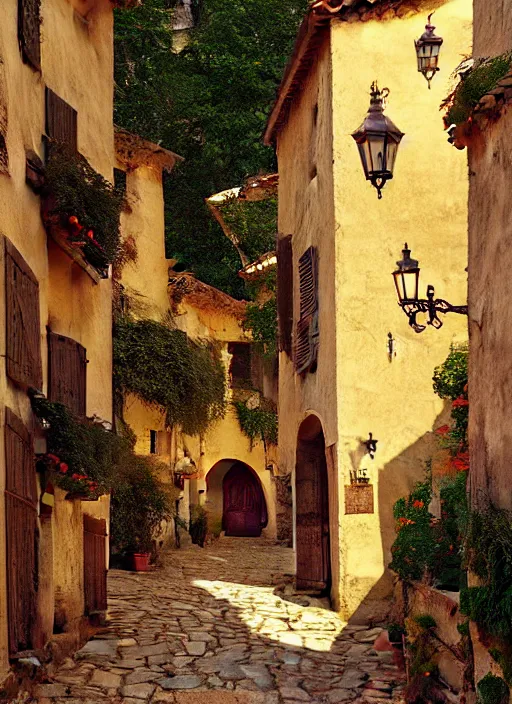 Prompt: lourmarin village in provence pattern texture, elegant, peaceful, hyper realistic, extremely detailed, dnd art, fantasy art, intricate fantasy painting, dramatic lighting, vivid colors, deviant art, artstation, by edgar maxence and caravaggio and michael whelan and delacroix.