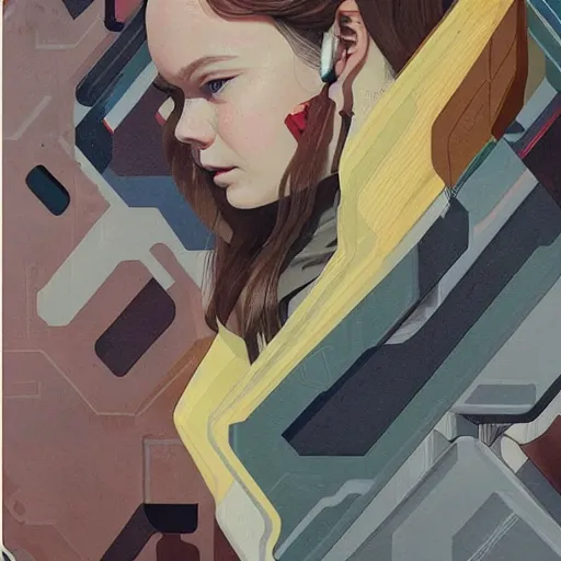 Image similar to Elle Fanning in Halo 2 and Prey picture by Sachin Teng, asymmetrical, dark vibes, Realistic Painting , Organic painting, Matte Painting, geometric shapes, hard edges, graffiti, street art:2 by Sachin Teng:4