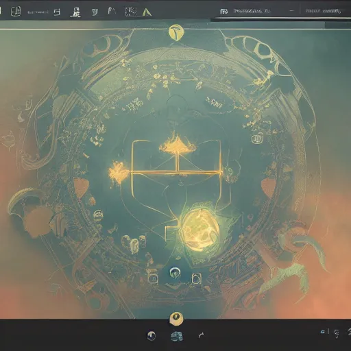 Prompt: user interface, tarot layout, right elevation, by victo ngai and andreas rocha and greg rutkowski, trending on artstation, unreal engine, 4 k, 8 k hd wallpaperjpeg artifact, blur, artfact