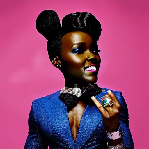 Image similar to a mixture of janelle monae and lupita nyongo