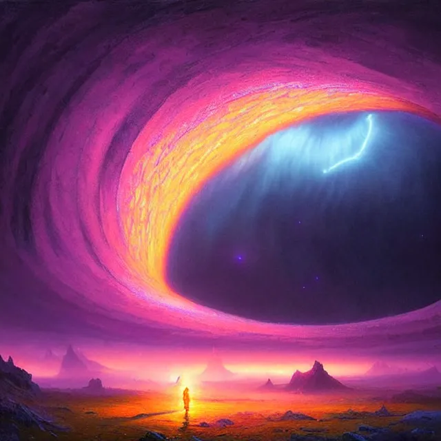 Prompt: the human eye iris, a portal to a fantasy aerial iceland landscape is seen inside the human eye!!!!!, volumetric lighting, colorful, sharp and focus, ultra detailed, beautifully lit landscape, astrophotography, in the art style of dan mumford, ivan aivazovsky and marc simonetti
