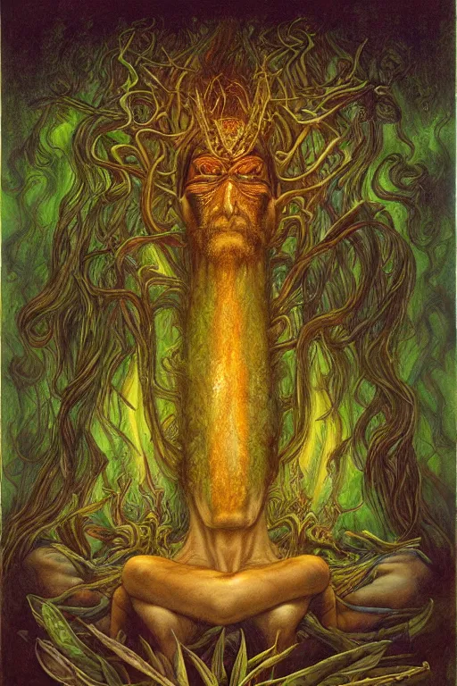 Prompt: The Ayahuasca Spirit, by John Howe